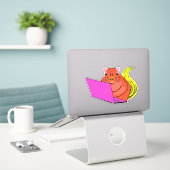 Sticker Écureuil coquin #158 (Ordinateur portable sur le bureau)