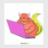 Sticker Écureuil coquin #158 (Feuille)