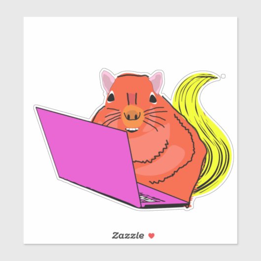 Sticker Écureuil coquin #158 (Feuille)