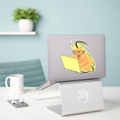 Sticker Écureuil coquin #176 (Ordinateur portable sur le bureau)