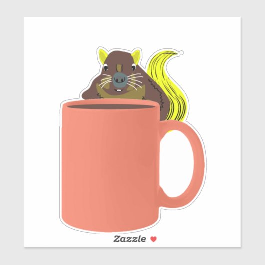 Sticker Écureuil coquin #538 (Feuille)