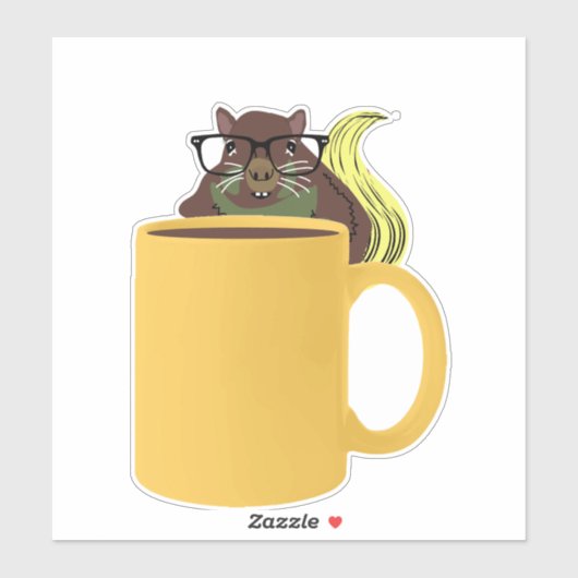 Sticker Écureuil coquin #551 (Feuille)