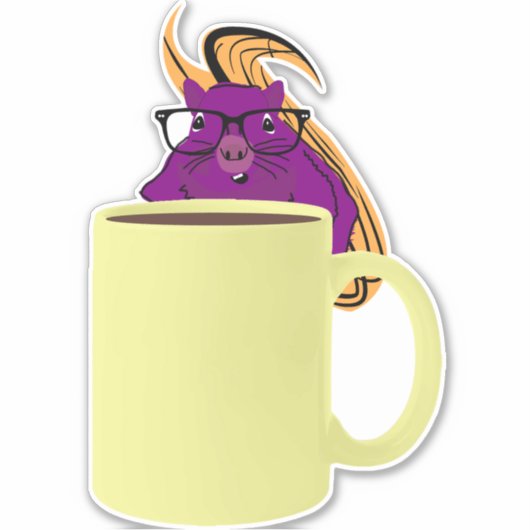 Sticker Écureuil coquin #640 (Devant)