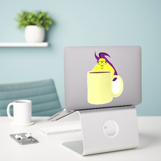 Sticker Écureuil coquin #663 (Ordinateur portable sur le bureau)
