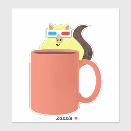 Sticker Écureuil coquin #679 (Feuille)