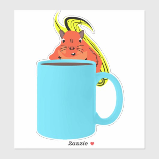 Sticker Écureuil coquin #702 (Feuille)