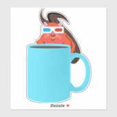 Sticker Écureuil coquin #711 (Feuille)