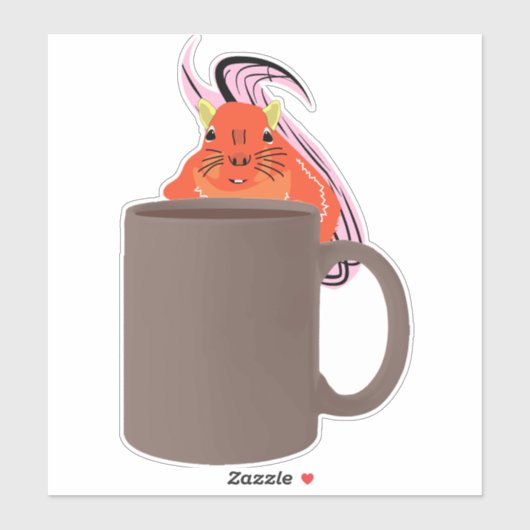 Sticker Écureuil coquin #737 (Feuille)