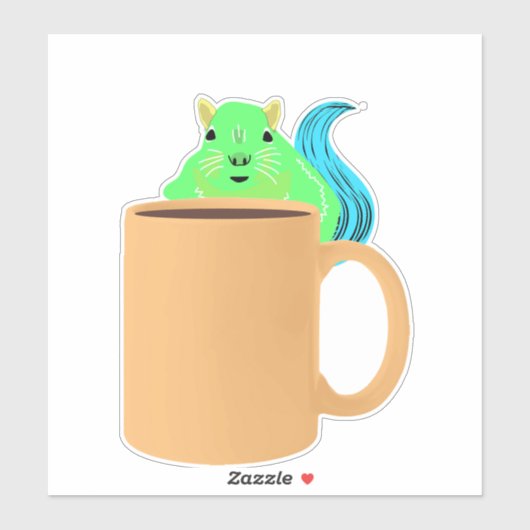 Sticker Écureuil coquin #756 (Feuille)