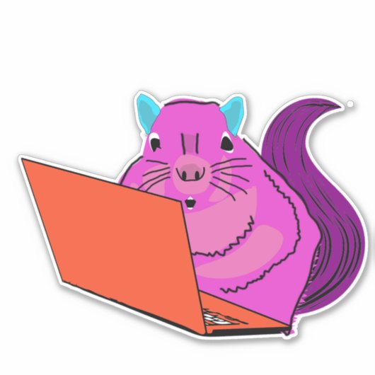 Sticker Écureuil coquin #76 (Devant)