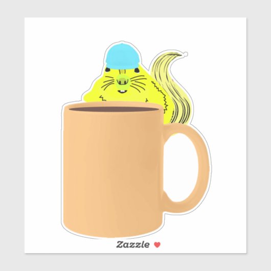 Sticker Écureuil coquin #764 (Feuille)