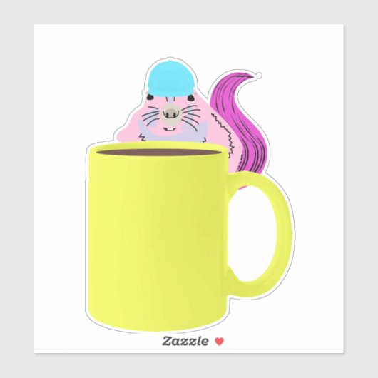 Sticker Écureuil coquin #794 (Feuille)