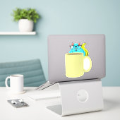 Sticker Écureuil coquin #805 (Ordinateur portable sur le bureau)