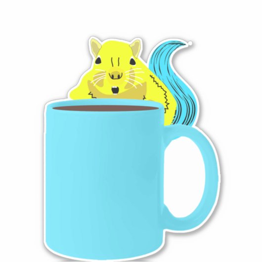 Sticker Écureuil coquin #852 (Devant)