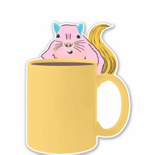 Sticker Écureuil coquin #891 (Devant)