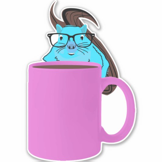 Sticker Écureuil coquin #938 (Devant)