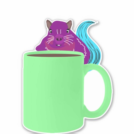 Sticker Écureuil coquin #969 (Devant)