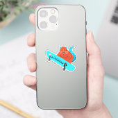 Sticker Écureuil coquin #974 Nom personnalisé Patinage (Téléphone)