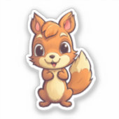 Sticker Écureuil de dessin (Recto)
