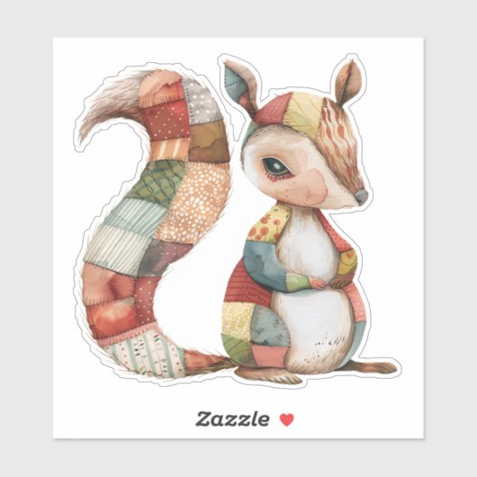 Sticker écureuil en écureuil (Feuille)