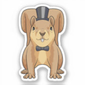 Sticker Écureuil en marié avec costume (Recto)