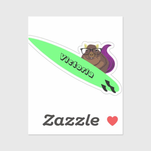 Sticker Écureuil vilain #1981 Surf (Feuille)