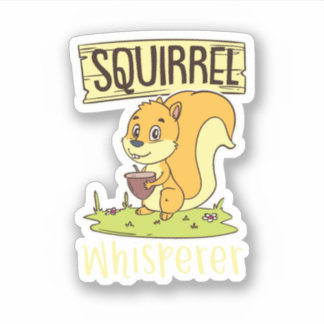 Sticker Écureuil Whisperer Amoureux des animaux Rodent Ani