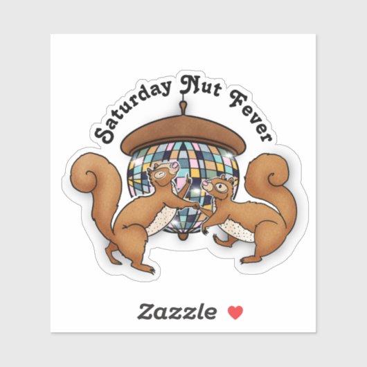 Sticker Écureuils Disco (Feuille)