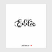 Sticker Eddie Nom - Calligraphie manuscrite (Feuille)