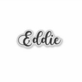 Sticker Eddie Nom - Calligraphie manuscrite (Devant)