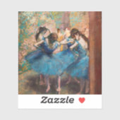 Sticker Edgar Degas - Danseurs en bleu (Feuille)