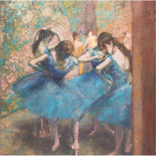 Sticker Edgar Degas - Danseurs en bleu (Devant)