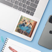 Sticker Edgar Degas - Danseurs en bleu (Ordinateur portable avec iPhone)