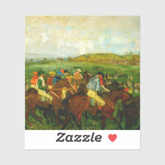 Sticker Edgar Degas Équitation (Feuille)