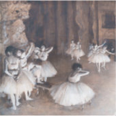 Sticker Edgar Degas - Répétition de ballet sur scène (Devant)