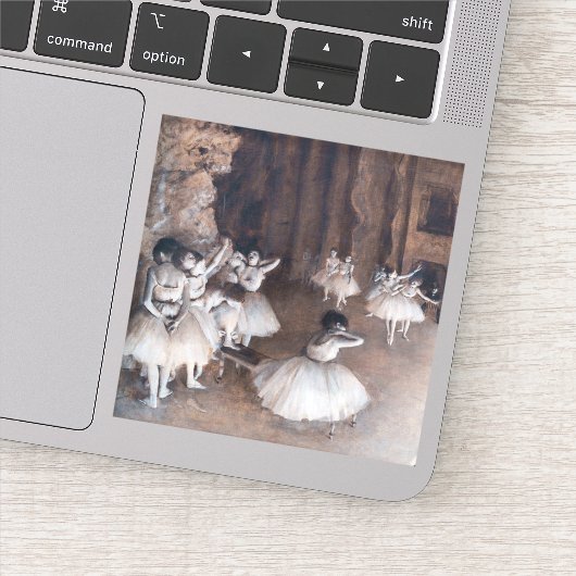 Sticker Edgar Degas - Répétition de ballet sur scène (Détail)