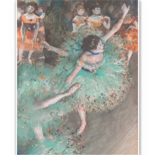 Sticker Edgar Degas - Swaying Dancer / Danseuse en vert (Devant)