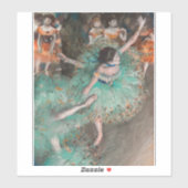 Sticker Edgar Degas - Swaying Dancer / Danseuse en vert (Feuille)