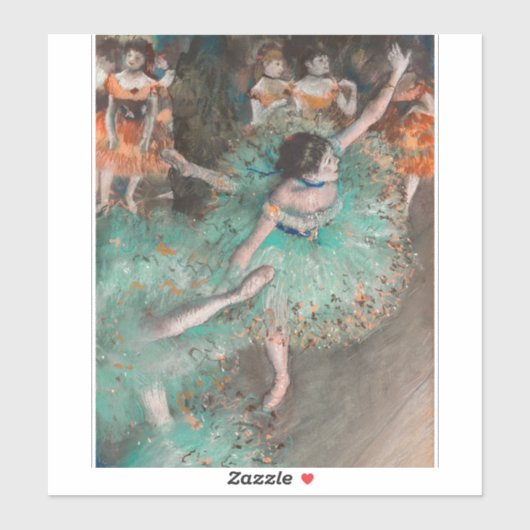 Sticker Edgar Degas - Swaying Dancer / Danseuse en vert (Feuille)