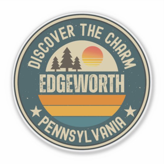 Sticker Edgeworth, Pennsylvanie (Devant)
