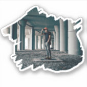 Sticker Edgy Abstrait Torn Photo (Devant)