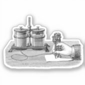 Sticker Edison Edison, écrivain antique Steampunk (Recto)