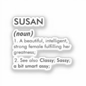Sticker Editable Susan name definition, custom name (Recto)