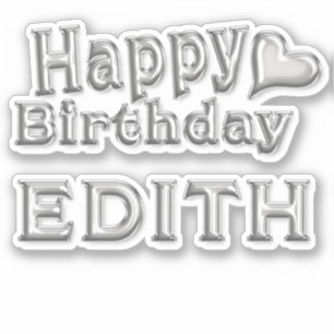 Sticker Edith Happy Birthday