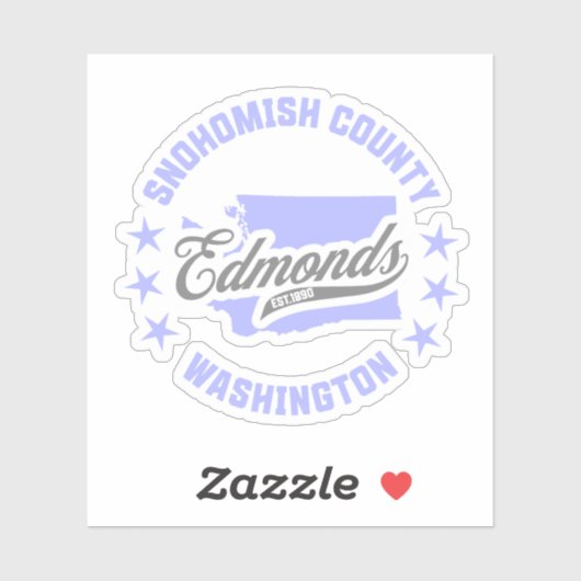 Sticker Edmonds, Washington (Feuille)