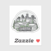Sticker Edmonton City Canada (Feuille)