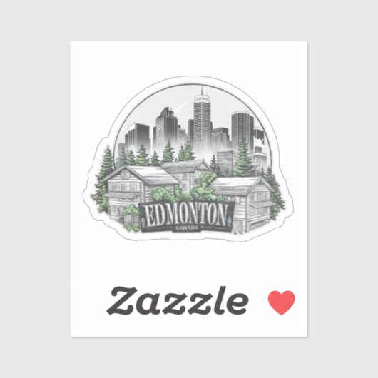 Sticker Edmonton City Canada (Feuille)