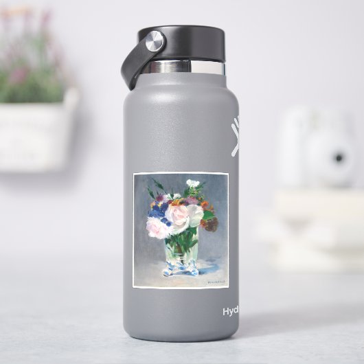 Sticker Edouard Manet - Fleurs dans un Vase de Cristal (HydroFlask)