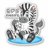 Sticker EDS Sensibilisation Zebra Ribbon (Devant)