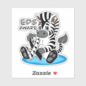 Sticker EDS Sensibilisation Zebra Ribbon (Feuille)